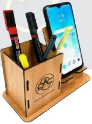 Pen Phone Stand for Office Desk and Study Table, Multi Utility Holder for Mobile and Stationery, Smart Corporate Gift for Daily Work Convenience